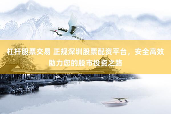 杠杆股票交易 正规深圳股票配资平台，安全高效助力您的股市投资之路