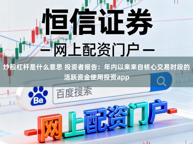 炒股杠杆是什么意思 投资者报告：年内以来来自核心交易时段的活跃资金使用投资app